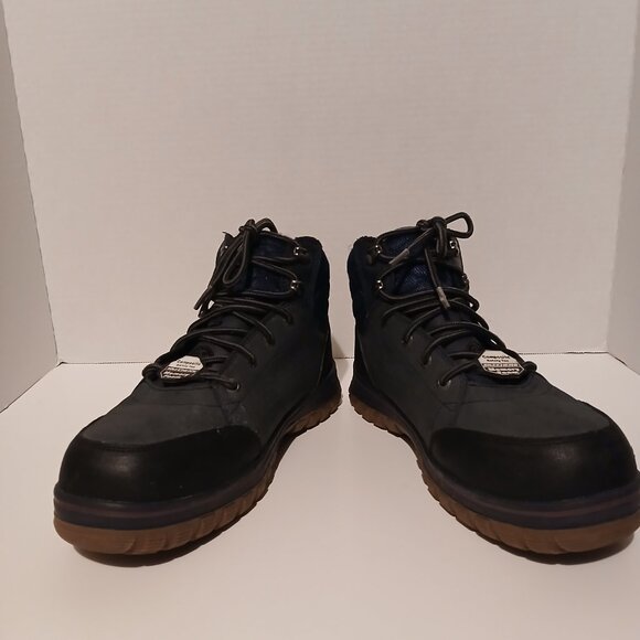 Men's Skechers Composite Safety Toe Memory Foam Shoe Size 9 Blue Navy Black USED - Picture 6 of 9